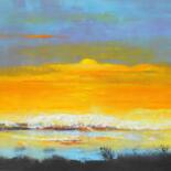 Peinture intitulée "coucher de soleil" par Marielle Rouillon, Œuvre d'art originale
