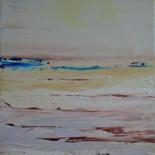 Painting titled "Triptyque Horizon l…" by Marie-Noëlle Daubanay, Original Artwork, Oil