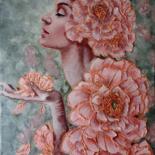 Картина под названием "In bloom" - Marina Ternavskaya, Подлинное произведение искусства, Акрил Установлен на Деревянная рама…