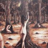 Pintura intitulada "ás escondidas" por Mário Fresco, Obras de arte originais, Óleo
