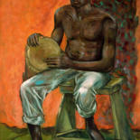 Картина под названием "Bongo player" - Michelangelo Verso, Подлинное произведение искусства, Масло