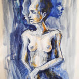 Peinture intitulée "The figure of a gir…" par Mariya Markina, Œuvre d'art originale, Acrylique