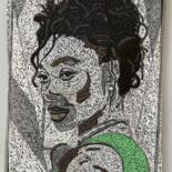 Painting titled "VITILIGO sur CHASSI…" by Marjinal, Original Artwork, Acrylic Mounted on Metal
