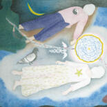 Dessin intitulée "The Quantum Meditat…" par Marjolein Gamble, Œuvre d'art originale, Crayon