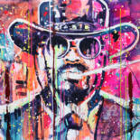 Painting titled "Django" by Marta Zawadzka, Original Artwork, Acrylic Mounted on Wood Stretcher frame