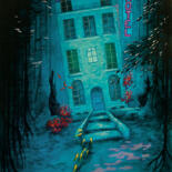 Peinture intitulée "Urbex immergé, Hôtel" par Marty Crouz, Œuvre d'art originale, Acrylique