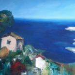 Malerei mit dem Titel "Village" von Marina Boiko, Original-Kunstwerk, Öl