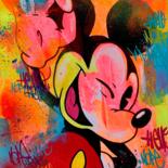 Peinture intitulée "MickeyOK" par Maud Llorente, Œuvre d'art originale, Acrylique Monté sur Châssis en bois
