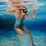 Painting titled "immersion" by Maude Ovize, Original Artwork, Oil