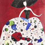 Collages intitolato "Menina - Handmade G…" da Mauricio Aybar & Andrea Castiglione (Maurimosaic), Opera d'arte originale, Mos…