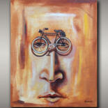 Painting titled "Lennonbike" by Mauricio Jose Miranda, Original Artwork, Acrylic