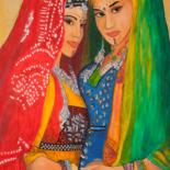 Painting titled "Sisters." by Mauricio Galarza Madrid, Original Artwork, Oil