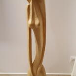 Scultura intitolato "Ronde et anguleuse" da Max Bernard, Opera d'arte originale, Legno