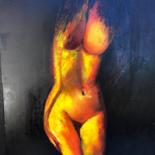 Peinture intitulée "Femme nue" par Marie-Claire Gé, Œuvre d'art originale, Huile