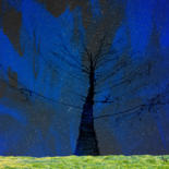 Digital Arts titled "arbre-sous-un-ciel-…" by Max Parisot Du Lyaumont, Original Artwork, Digital Painting Mounted on Alumini…