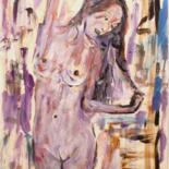 Картина под названием "nu nude nacked woma…" - Michel Capra, Подлинное произведение искусства, Акрил Установлен на Деревянна…