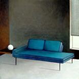 Peinture intitulée "BLUE SOFA" par Mea N. Ambrozo, Œuvre d'art originale, Acrylique Monté sur Carton