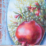 Malerei mit dem Titel "In pomegranate gard…" von Maria Meltsaeva, Original-Kunstwerk, Öl Auf Keilrahmen aus Holz montiert
