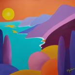 Malerei mit dem Titel "Sonnenuntergang auf…" von Brigitte Thonhauser-Merk, Original-Kunstwerk, Acryl