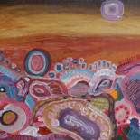 Pintura intitulada "Mars" por Mia Hunter, Obras de arte originais, Acrílico Montado em Outro painel rígido