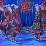 绘画 标题为“Узбекские танцовщиц…” 由Michael Jiliak, 原创艺术品, 油