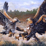 "Young eagles" başlıklı Tablo Michael Nowakowski tarafından, Orijinal sanat, Petrol Ahşap Sedye çerçevesi üzerine monte edil…