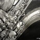 Painting titled "SAXO" by Michel Cendra-Terrassa, Original Artwork, Watercolor