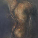 Painting titled "Torse" by Michel Guinot, Original Artwork, Oil Mounted on Wood Stretcher frame