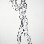 Sculpture titled "Haraquiri" by Michel V. Meulenert (Meulenert), Original Artwork, Wire