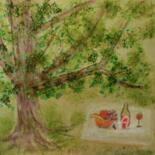 Painting titled "The Picnic" by Michela Curtis, Original Artwork, Oil