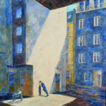 Malerei mit dem Titel "2ème vague y a pas…" von Michel Adam, Original-Kunstwerk, Acryl