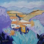 Painting titled "PAYSAGE CORSE" by Michele Devinante, Original Artwork