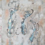 Peinture intitulée "gouttes d'eau" par Michele Telli, Œuvre d'art originale, Acrylique