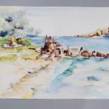 Painting titled "Méditerranée" by Michel Kuperman, Original Artwork, Oil