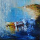 Pittura intitolato "Les barques" da Michelle Millot, Opera d'arte originale, Olio