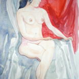 Peinture intitulée "Lila" par Michel Munier, Œuvre d'art originale, Aquarelle