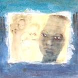 Картина под названием "Fenêtre sur l'espoir" - Mireille Dubois-Vanhove, Подлинное произведение искусства, Масло