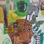 Collages titled "Africa Lovers" by Miguel Matos, Original Artwork, Collages