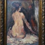 Peinture intitulée "Nude" par Minella Tanellari, Œuvre d'art originale, Huile