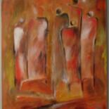 Painting titled "Distances" by Mireille Gratier De Saint Louis, Original Artwork, Oil