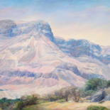 Peinture intitulée "At the foot of moun…" par Maya Bukhin, Œuvre d'art originale, Huile
