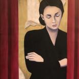 Painting titled "Waiting" by Mónica Silva, Original Artwork, Acrylic