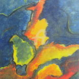 Pintura intitulada "La Flamme" por Monique Chef, Obras de arte originais, Acrílico