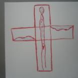 Pintura titulada "croix" por Jean Champon, Obra de arte original