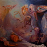 Painting titled "Dream immersion" by Mike Satcher, Original Artwork, Oil