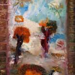 Painting titled "Le pont des Clefs 2…" by Muriel Cayet, Original Artwork, Oil