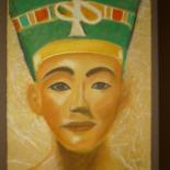 Painting titled "Néfertiti" by Murphye, Original Artwork, Oil