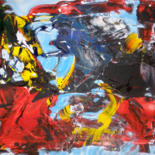 Painting titled "Fear into Courage T…" by Dmitri Matkovsky, Original Artwork, Acrylic