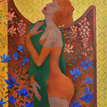 Картина под названием "MYSTERY BEHIND THE…" - Marina Venediktova, Подлинное произведение искусства, Масло Установлен на Дере…