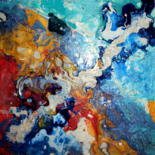 Painting titled "tumulte" by Mysane, Original Artwork, Encaustic